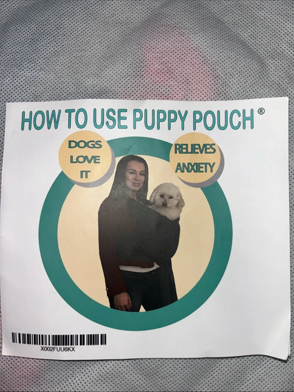 NWOT Puppy Pouch Dog Sling In Black Small Z29